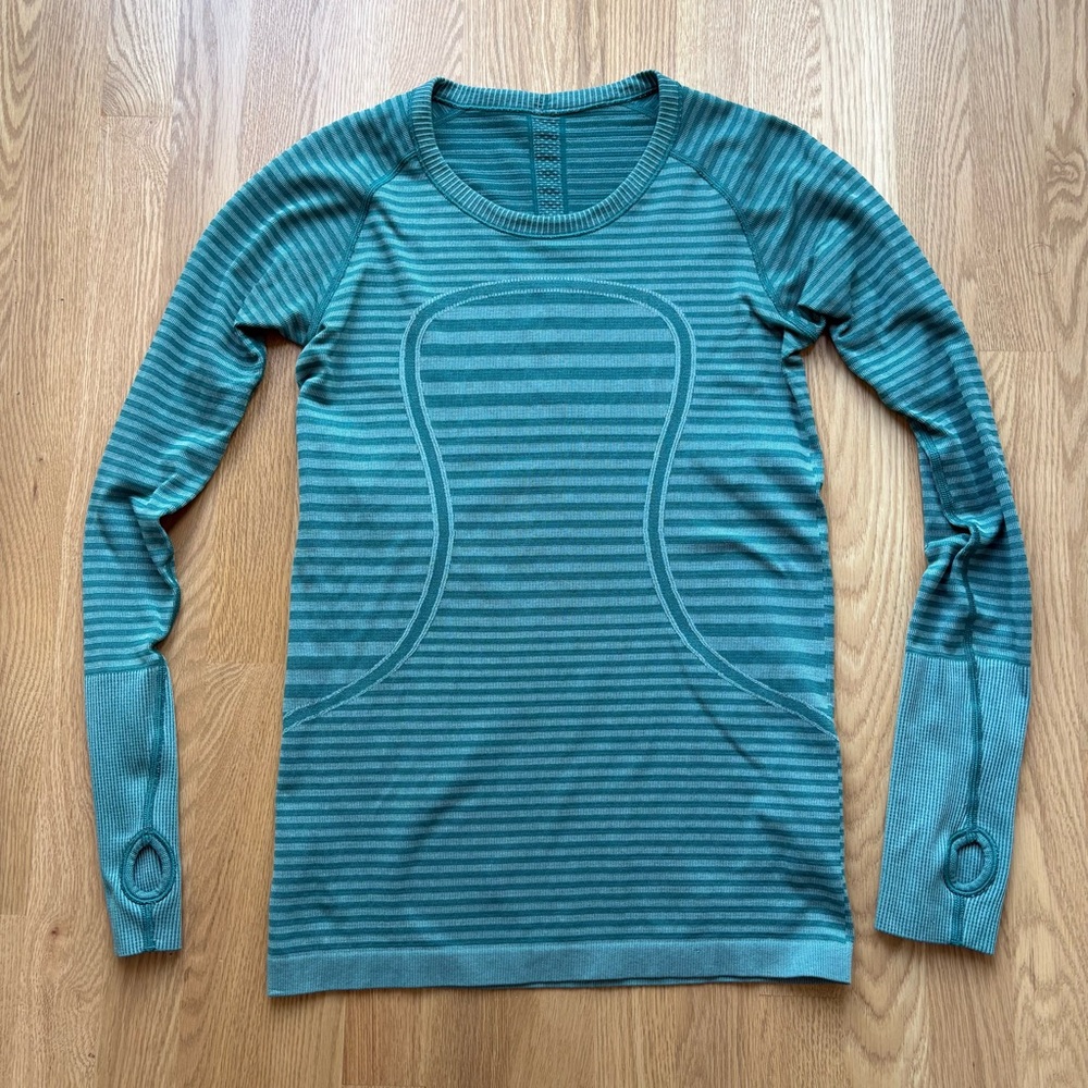 Lululemon Swiftly Tech Long Sleeve Crew Size 8 – Heathered Forage Teal